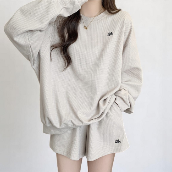 에이프릴랩스 여성 트레이닝복 긴팔티 반바지 상하의 세트