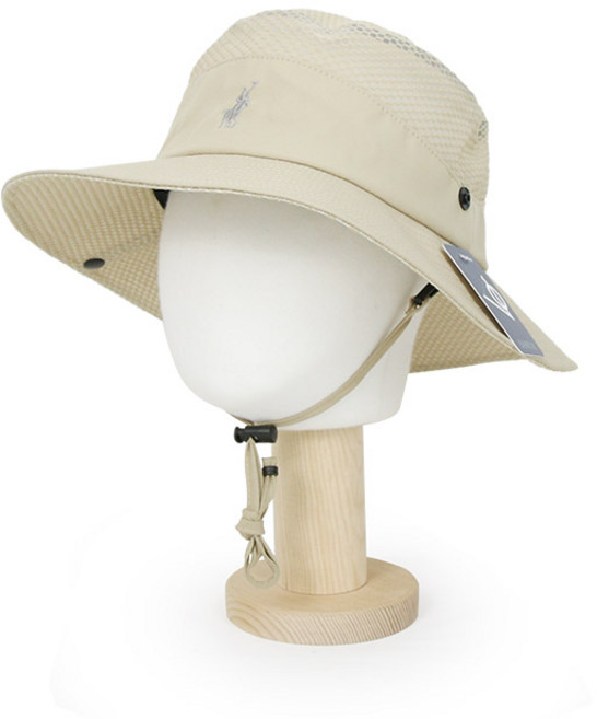 베이직엠 남성 여성 여름 등산모자 사파리 승마자수 헤드 망사