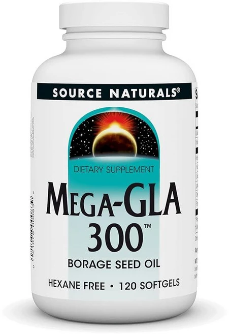 Source Naturals Mega-GLA 300 - 헥산 프리 보리지 씨드 오일 - 소프트젤 120정, 1 - 쿠팡