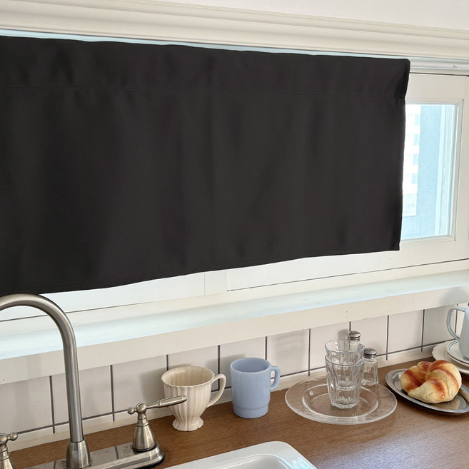 까르데코 이지 무타공 쉽게 붙이는 벨크로 봉집형 책장 선반 주방 가림막 가리개 암막커튼100X40