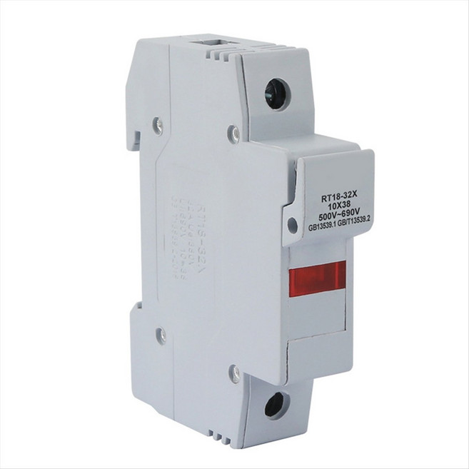 1p RT18-32X 퓨즈 홀더 AC 380V 32A 1 극 10x38mm DIN 레일 마운트 퓨즈 홀더베이스, 그림처럼