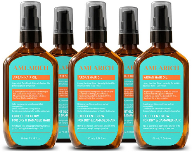 암라리치 아르간헤어오일 에센스 단백질 리페어 포뮬러, 5개, 100ml
