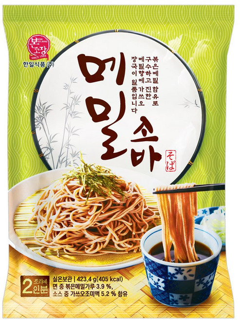 한일식품 본고장 메밀소바 2인 423.4g, 1개