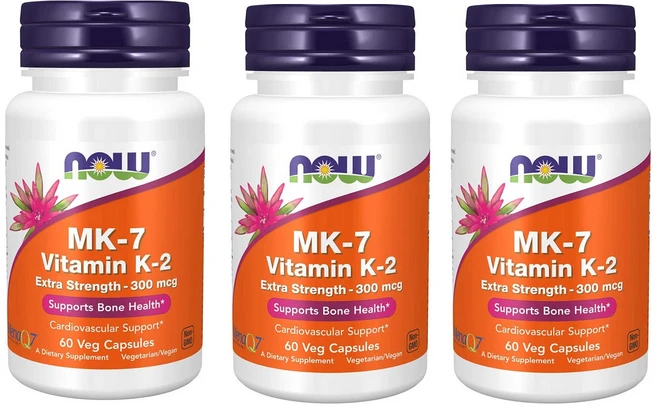 나우푸드 3개 MK7 비타민 K2 고함량 300mcg 60 베지캡슐 메나퀴논7 MenaQ7, 60정 - 쿠팡