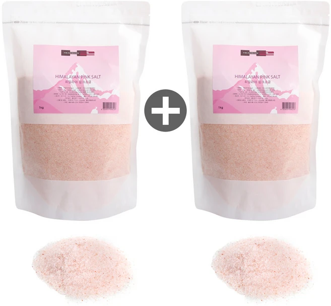 히말라야 핑크솔트 가는소금 1kg x 2봉, 2개 - 쿠팡