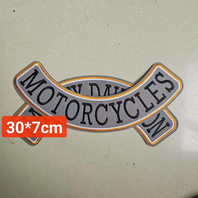 빅 사이즈 할리 자수 다리미 부착 오토바이 의류 패치 조끼 재킷 바느질 스티커 배지, 6. 6(iron on back), 1개