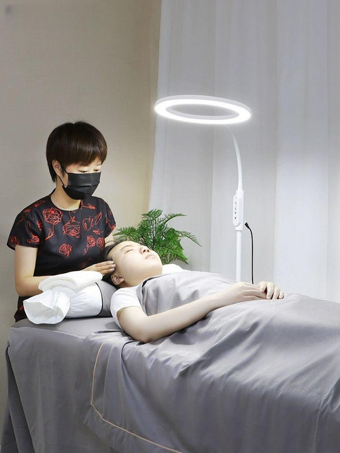 뷰티샵 조명 피부관리실 LED 미용 램프 타투 에스테틱 스탠드 네일샵, 디밍 색상 18와트+리모컨