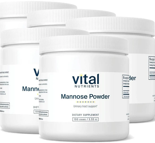 바이탈 뉴트리언츠 디만노스 파우더 포 유리너리 트랙 앤드 블래더 서포트 Vital Nutrients Mannose Powder, 5개, 100g - 쿠팡