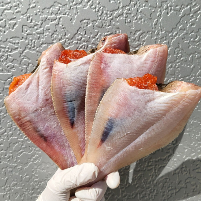 [산지직송] 동해안 반건조 참가자미 자연해풍 가자미, 1개, 반건조 참가자미 1kg 내외 (특대/4미)