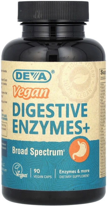 Deva Vegan Digestive Enzymes+ 90 Vegan Caps, 1개 - 쿠팡