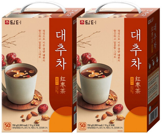 담터 대추차 플러스 50T x 2개, 15g, 100개입, 1개