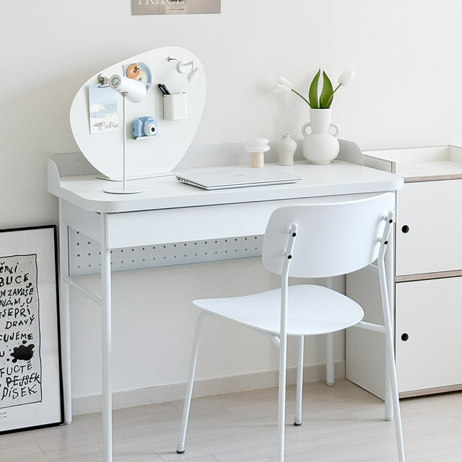 상도가구 두잉 콘솔 화장대 서랍형 1000 테이블, 화이트