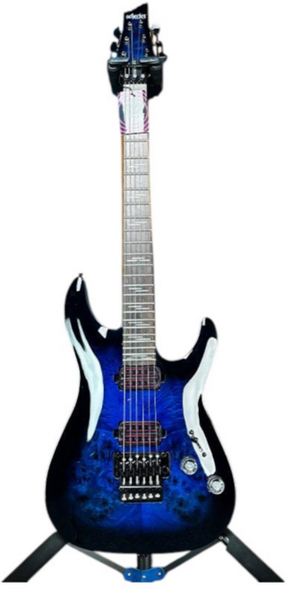 쉑터 Omen Extreme / Elite 6 일렉트릭 기타 (고정형/플로이드로즈 선택), 1개, ., Omen Elite-6 FR / 블루