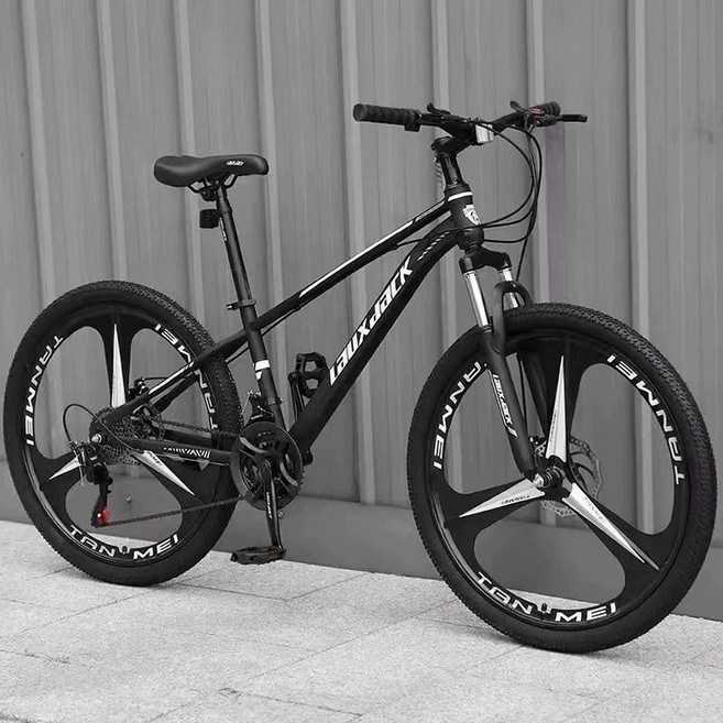 중학생 자전거 산악 26 성인 27단 스피드 입문용, 24속, 26inch, 최고급형 삼스포크-무광검정