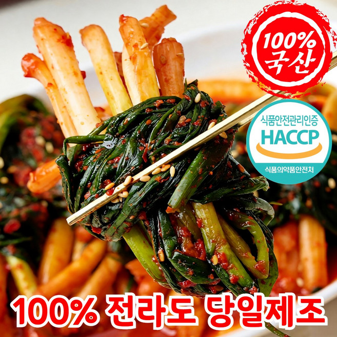 [재구매1등] 국내산 전라도 쪽파김치 파김치 1위, 1박스, 1kg