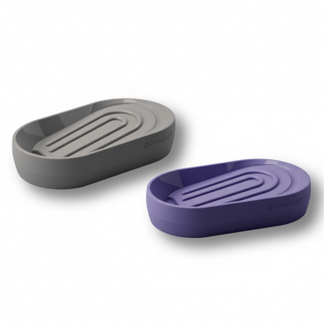 디테일랩 버블핏 비누 받침대 물빠짐 거치대 무타공 실리콘 홀더 욕실 비누곽 트레이 비누걸이 버블링, 스톤그레이