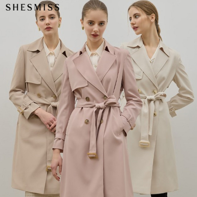 (SHESMISS)] 고품격 페미닌 베이직 트렌치 코트 (택가격: 378000원)