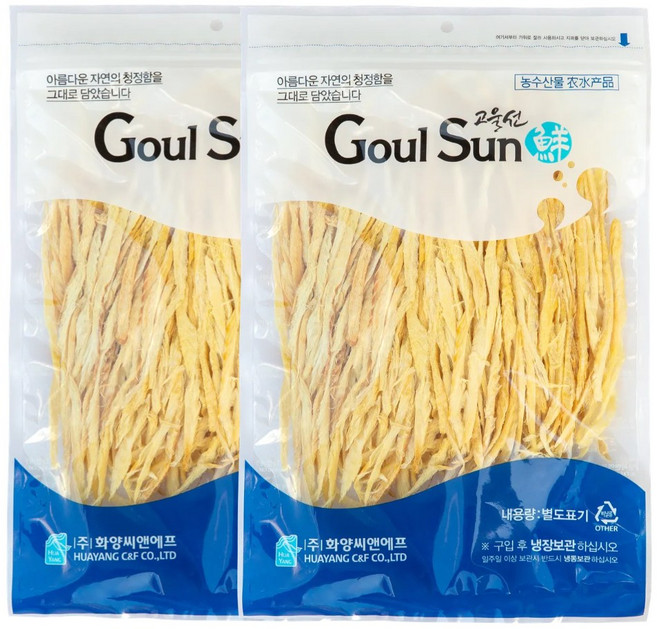 [고울선] 손질한 황태채 황태 실채 속살채 순살 가시제거 자연건조 150g, 2개