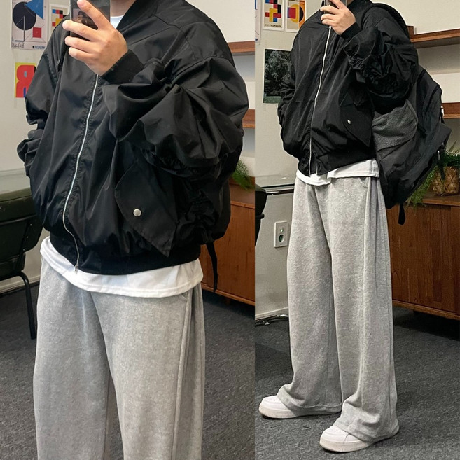 르위 데일리 오버핏 블루종 항공점퍼 MA-1