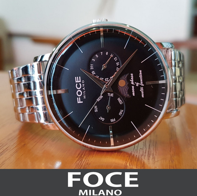 [본사정품]FOCE 포체시계 FM1705BK 남성메탈시계 정장시계 당일발송 문페이즈 남성시계 시계선물