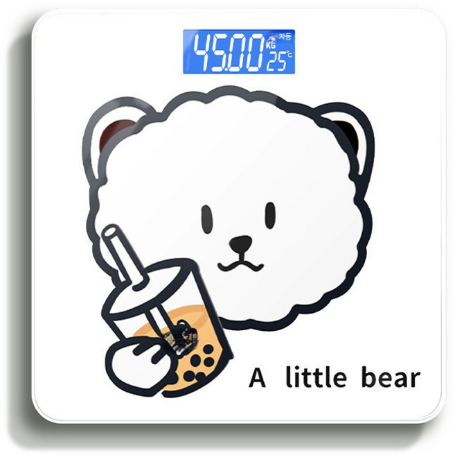 가정용 디지털 스마트 체중계 충전식 전자체중계 정확한 몸무게 측정 실내 건강관리용, 곰 곰, 충전식 모델