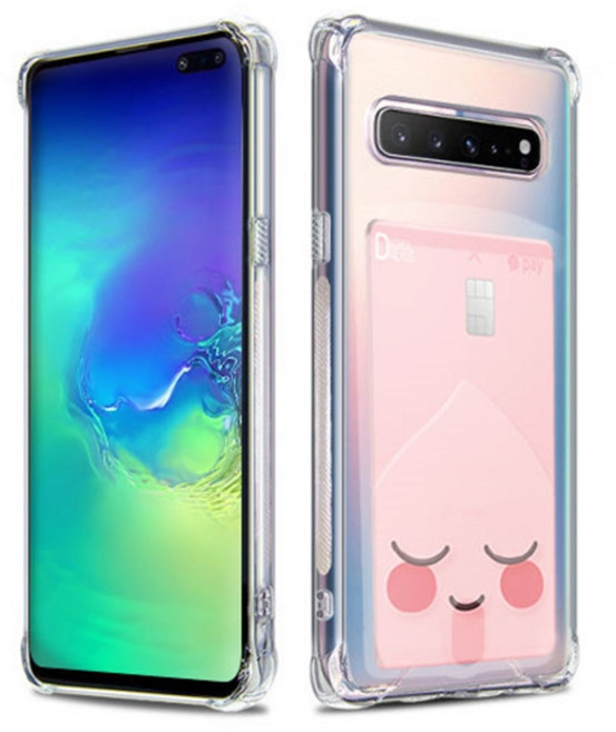 갤럭시노트10플러스 (N976) 에어쿠션 카드 방탄 투명 젤리 케이스