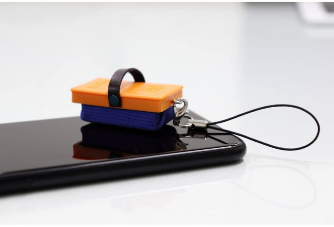 일본 칠판지우개 키링 리카가쿠 액정클리너 스마트폰 핸드폰 액정닦이 S사이즈, 혼합색상, 1개