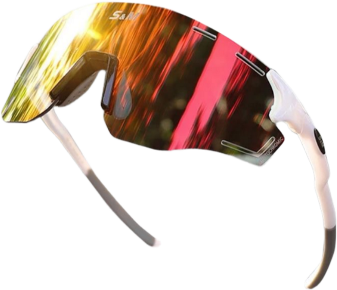 VUELO 라이딩고글 변색 선글라스 낚시편광 등산 자전거 고글 경량 골프, 블루, 크리스탈, 1개