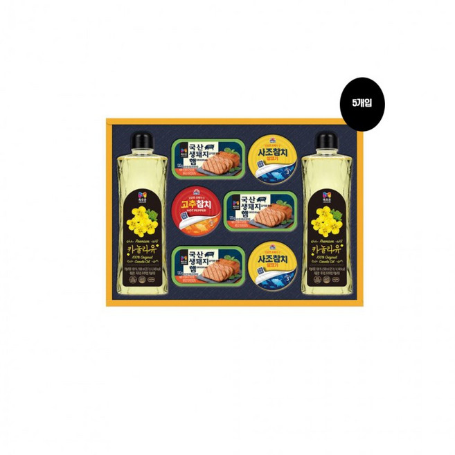 LG생활건강 식품 선물세트 프리미엄 햄복합 3호 5개입 1박스, 단품