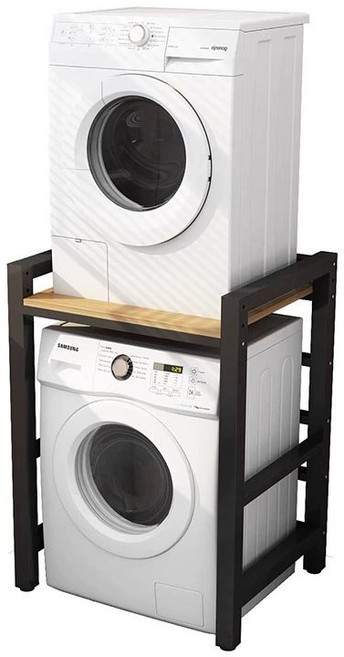 세탁기 건조기직렬설치 건조기 선반 가로 사진과달리 앵글, 1개, 두꺼운 블랙 프레임 화이트판