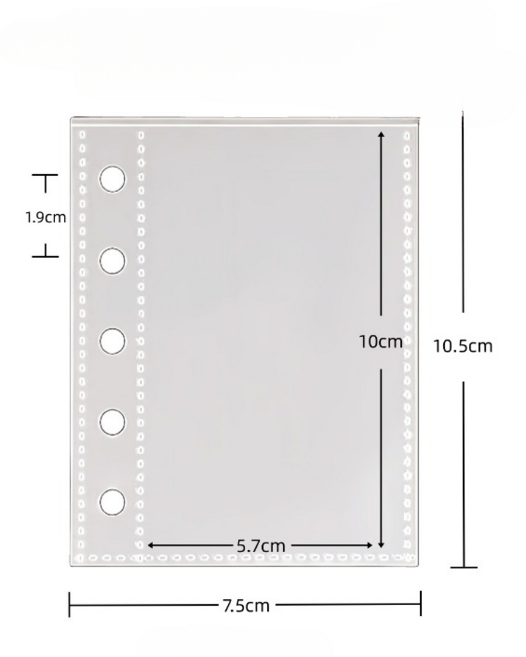 M5 미니 다이어리 포켓 속지, 1개, 10매