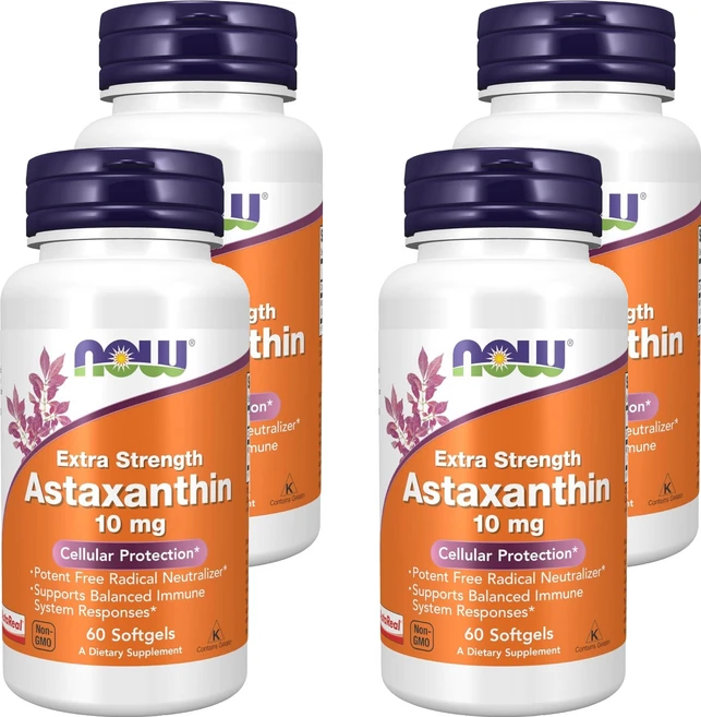 나우푸드 아스타잔틴 10mg 소프트젤, 60정, 4개 - 쿠팡