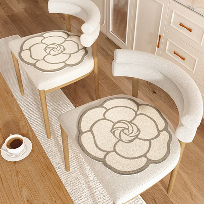 사무용 컴퓨터의자방석 아이스실크 꽃방석 원형 얇은