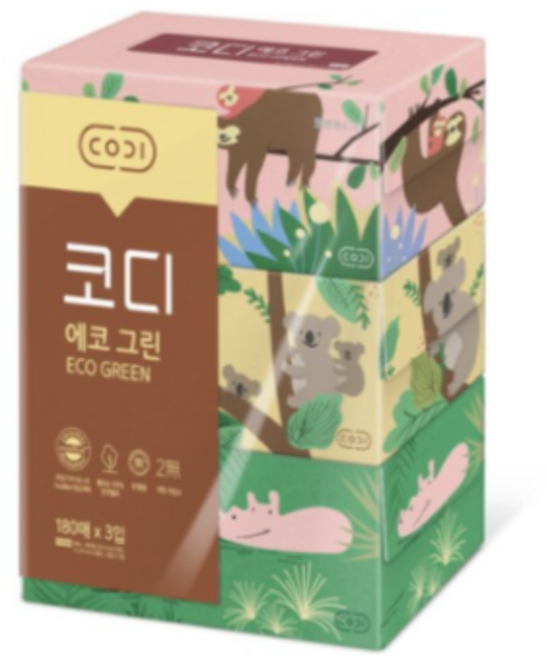 코디 에코그린 각티슈 2겹, 1개