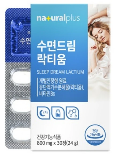 내츄럴플러스 수면드림 락티움, 30정, 1개 - 쿠팡