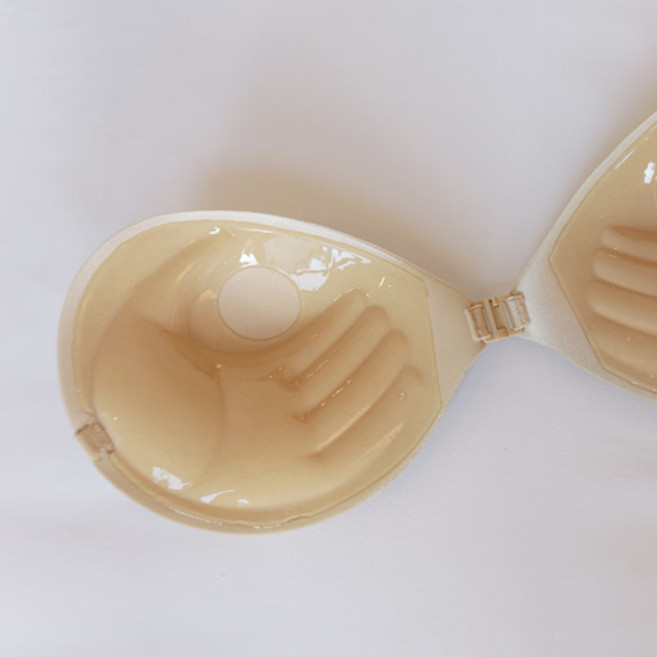 크라시앙 4cm 접착식 볼륨브라 왕뽕 누드브라 웨딩브라 접착브라 앞후크 오프숄더 브라