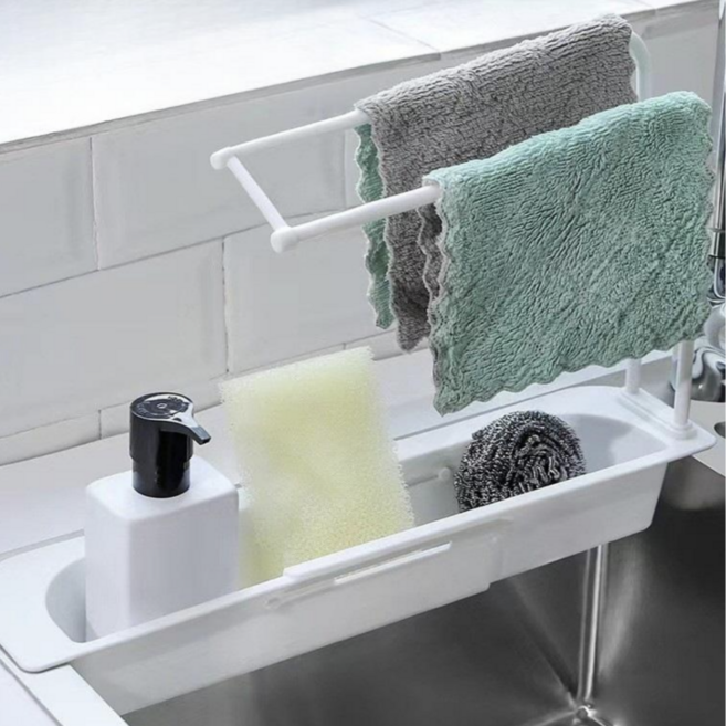 테르보 싱크대 수세미 행주 걸이, 1개, 화이트