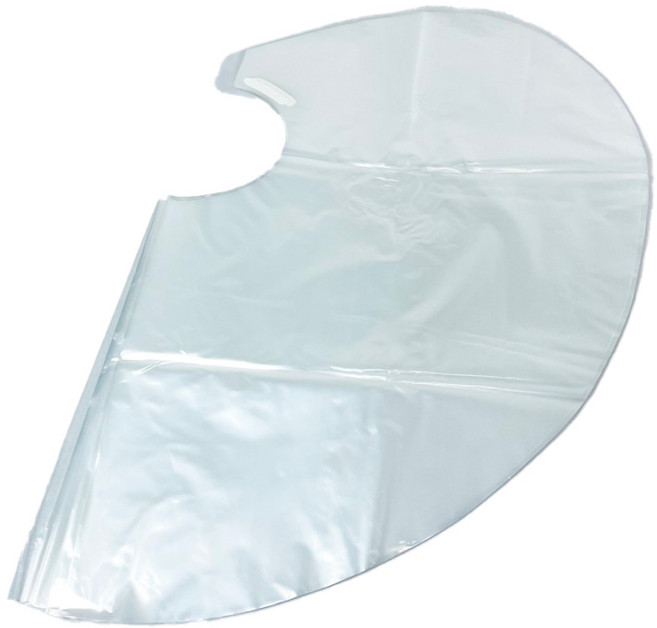 나올 일회용 비닐 염색보 투명 위생커버 헤어보 파마보 미용실 셀프 이발가운 대용량 10매 50매, 50개