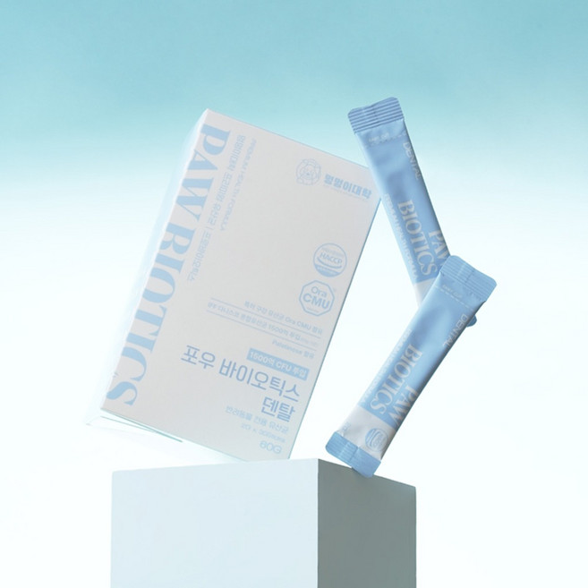 멍멍이대학 포우바이오틱스 강아지 고양이 기능성 유산균 영양제 치석억제 구취제거 1달분, 구강/치석관리