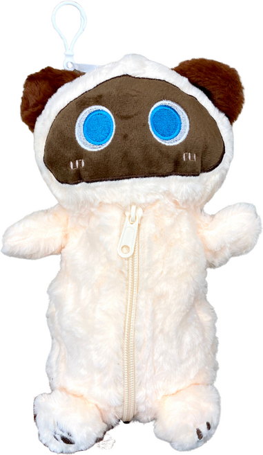 동물 필통 봉제 인형 파우치 고양이 필통, 1개, 샴냥이