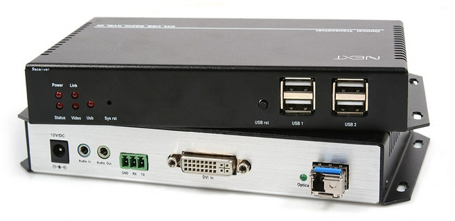 넥스트유 4K over Fiber Optical EXTENDER 20km kvm DVI 리피터 영상가전 증폭기, NEXT-1029DFC-KVM, 1개