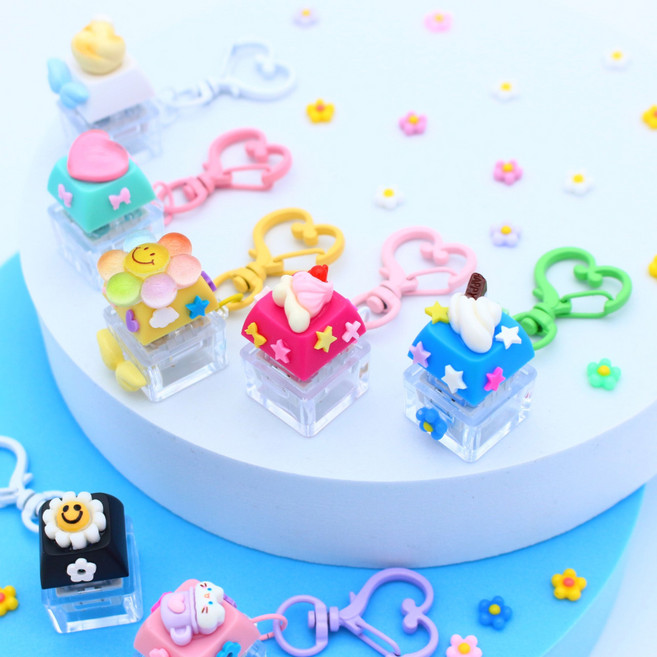 봄이오나봄 키트 20인용 키캡 키링 만들기 키보드 키링 청축 커스텀 DIY 재료 학교 단체 행사 체험 활동 부자재, 1개, 대용량 키캡 키링 만들기 20세트