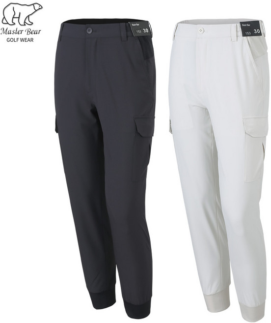 마스터베어 봄 가을 남자 캐주얼 카고 조거팬츠 허리밴딩 남성 골프바지 골프웨어