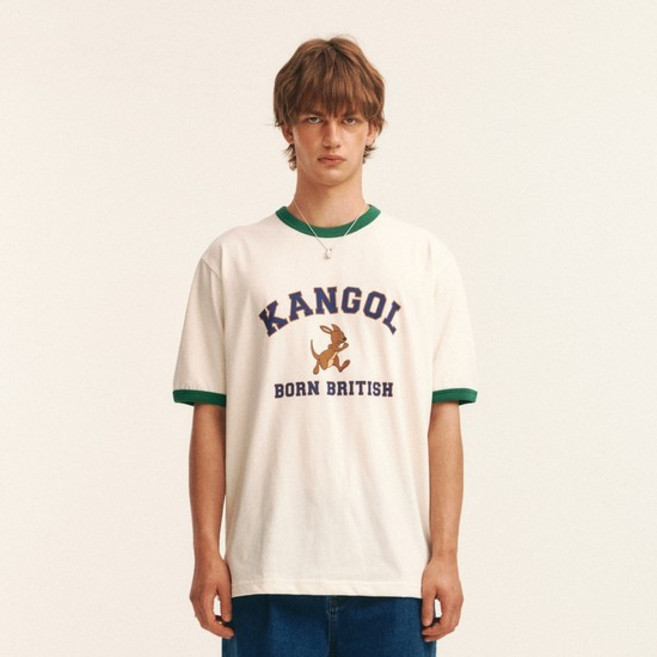 플레이 로고 링거 티셔츠 2775 아이보리