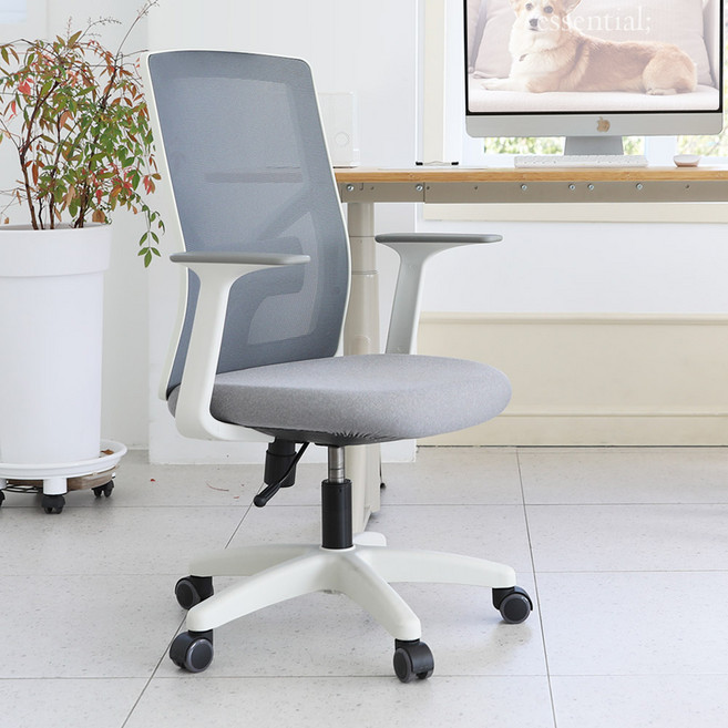 린백토리 사무실 공부 학생 허리 편한 컴퓨터 책상 메쉬의자 LTT10MLA, 블랙 바디_블루