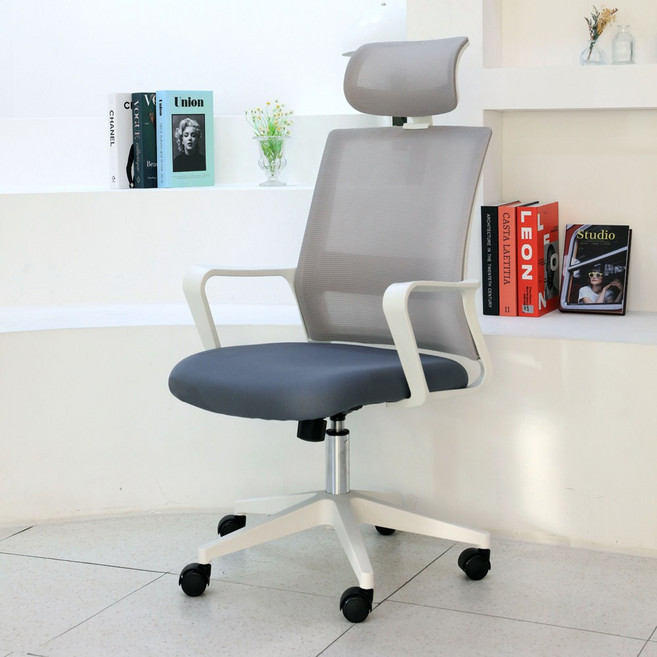 모닝글로리 M301 프리미엄 학생 사무용 넓고 편안한 메쉬 의자, 그레이