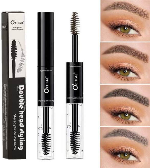 방수 번짐없음 아이브로우 염색 마스카라 픽서 2.5g+2g, 1개, 03블랙