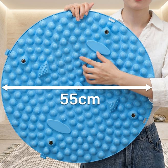 힐로하이 혈액순환 시원한 발바닥 지압매트 55cm 1개, 블루