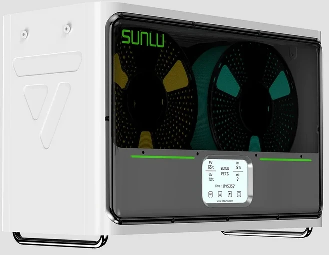 SUNLU S4 필라멘트 건조기 공식 3D 프린터 4 스풀 3KG 스풀 필라멘트 건조기 350W PTC 히터 70 ℃ 최대, 02 EU 220V  White