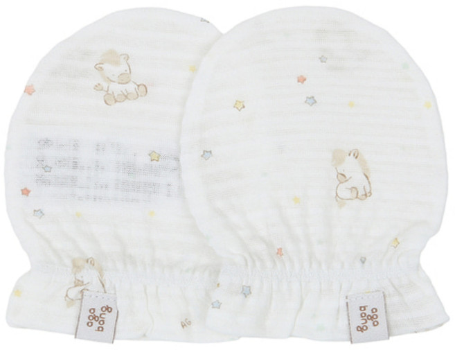 아가방 NC엑스코점 부드러운 촉감! 아기자기 귀여운 나염 포니 손싸개! 아기 손싸개! 출산준비물! 신생아 용품